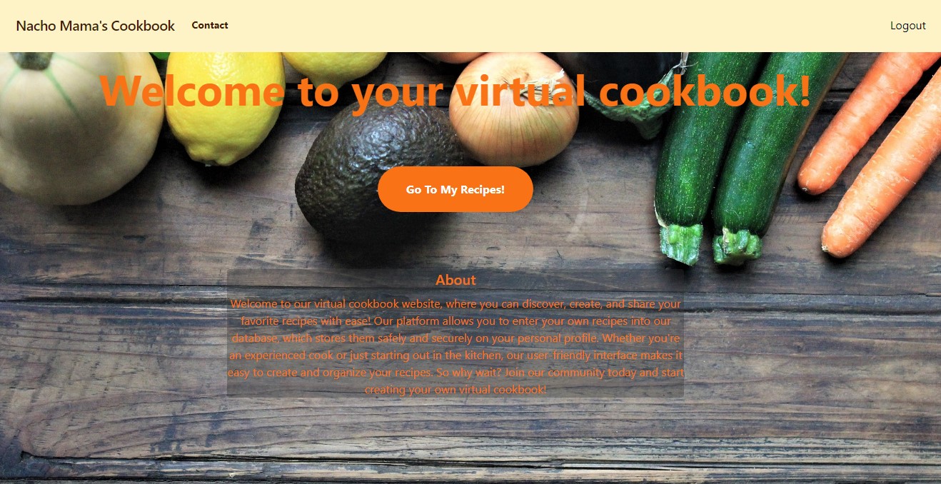 Nacho Mama's Cookbook homepage